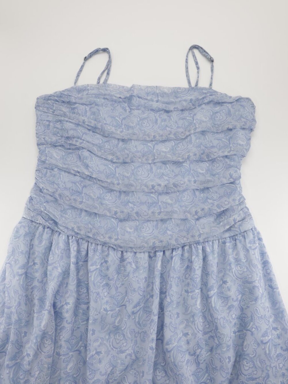 Hollister Women Pocket Floral Adjustable Strap Chiffon Skort Dress Blue Size XL - Picture 2 of 9